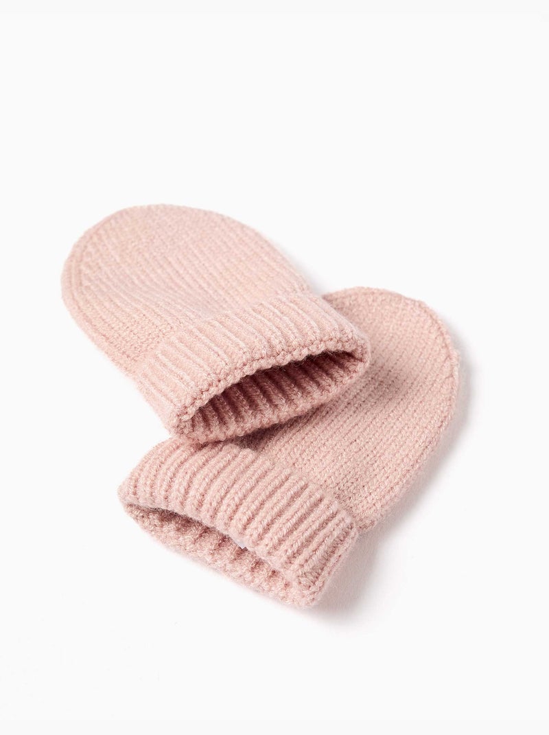 Ensemble bonnet + moufles en maille Rose clair - Kiabi