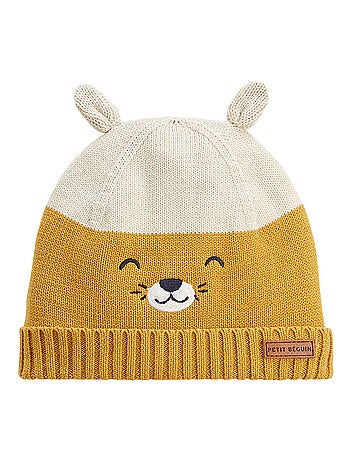 Ensemble bonnet, moufles et cache-cou enfant en tricot Charly
