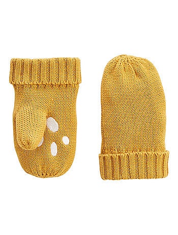 Ensemble bonnet, moufles et cache-cou enfant en tricot Charly