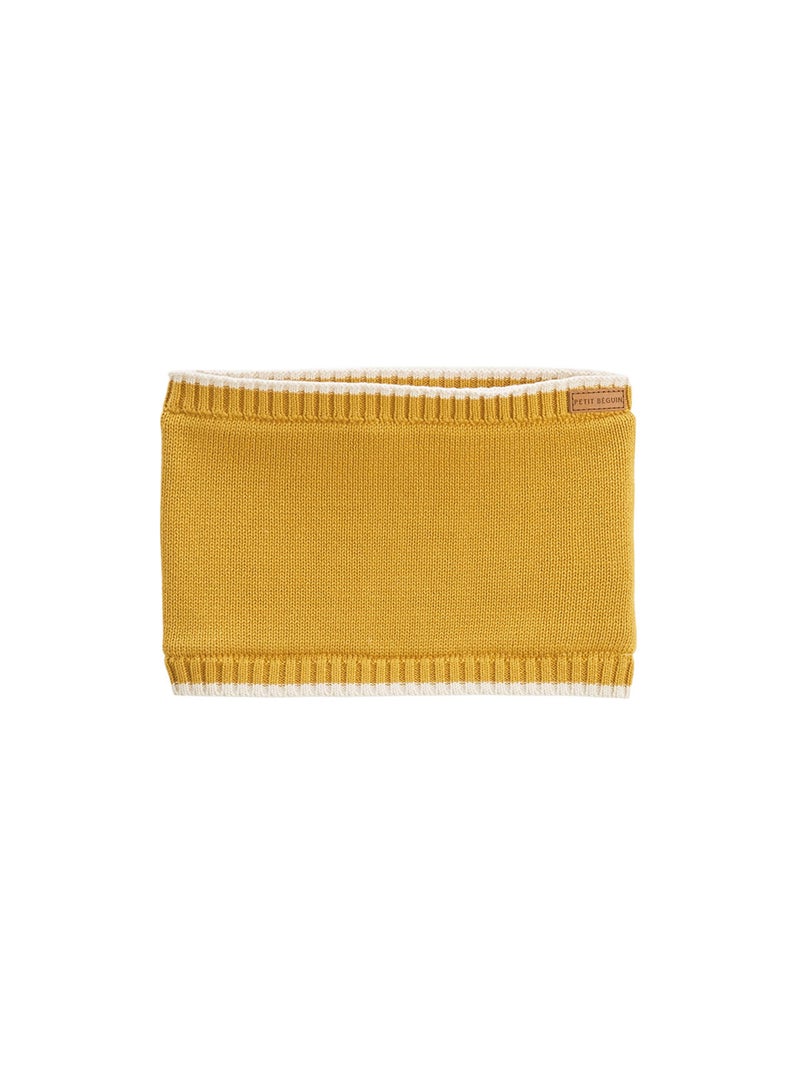 Ensemble bonnet, moufles et cache-cou enfant en tricot Charly Moutarde - Kiabi