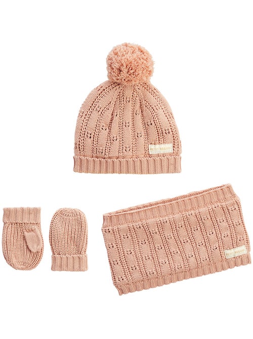 Ensemble bonnet, moufles et cache-cou enfant en tricot Esmée - Kiabi Ensemble bonnet, moufles et cache-cou enfant en tricot Esmée - Kiabi