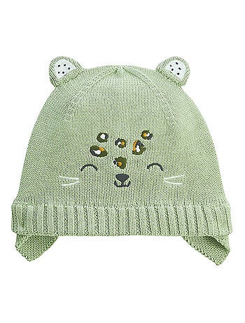 Ensemble bonnet, moufles et écharpe bébé en tricot Boavista