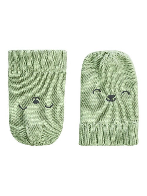 Ensemble bonnet, moufles et écharpe bébé en tricot Boavista - Kiabi