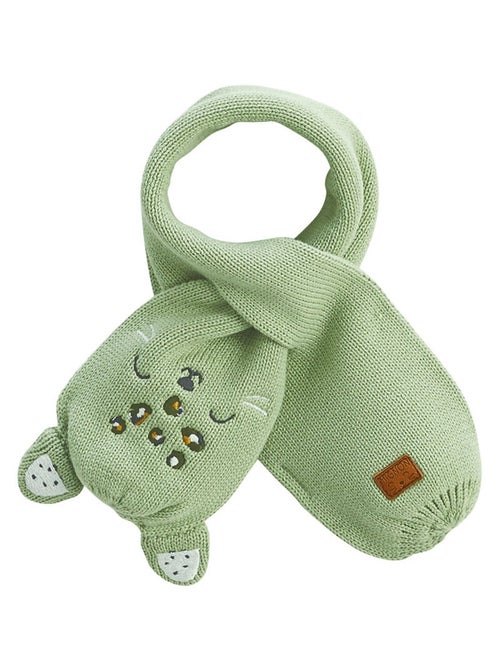 Ensemble bonnet, moufles et écharpe bébé en tricot Boavista - Kiabi