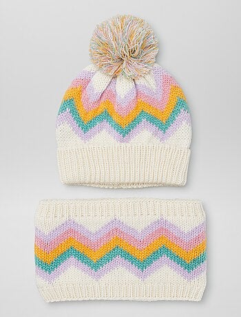 Ensemble bonnet + snood - 2 pièces