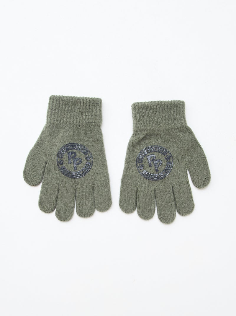 Ensemble bonnet + snood + gants 'Pat Patrouille' - 3 pièces Kaki - Kiabi