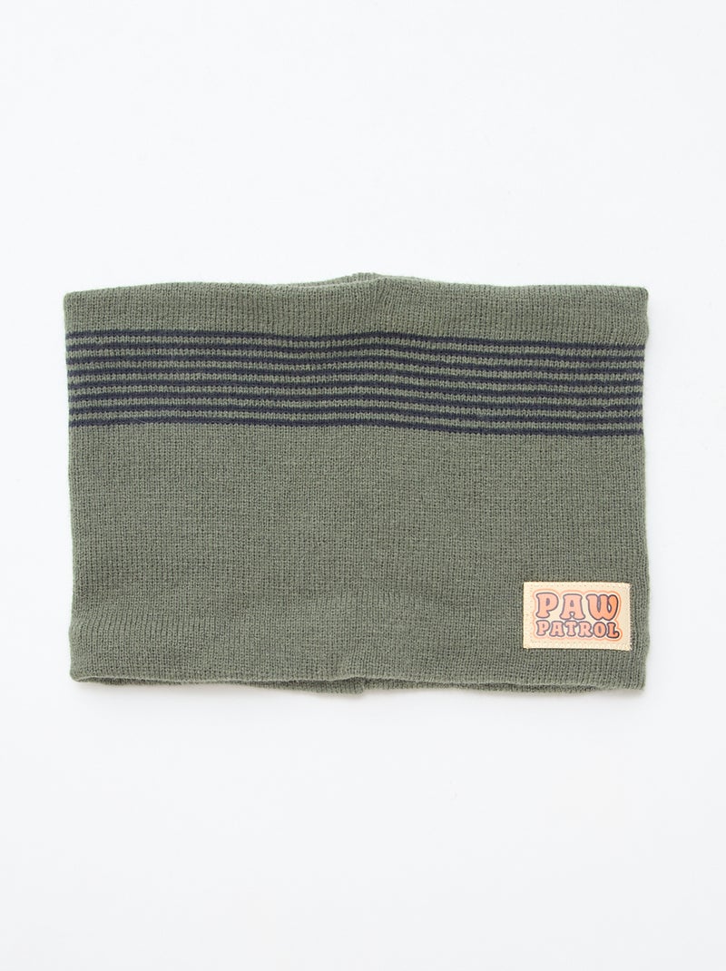 Ensemble bonnet + snood + gants 'Pat Patrouille' - 3 pièces Kaki - Kiabi