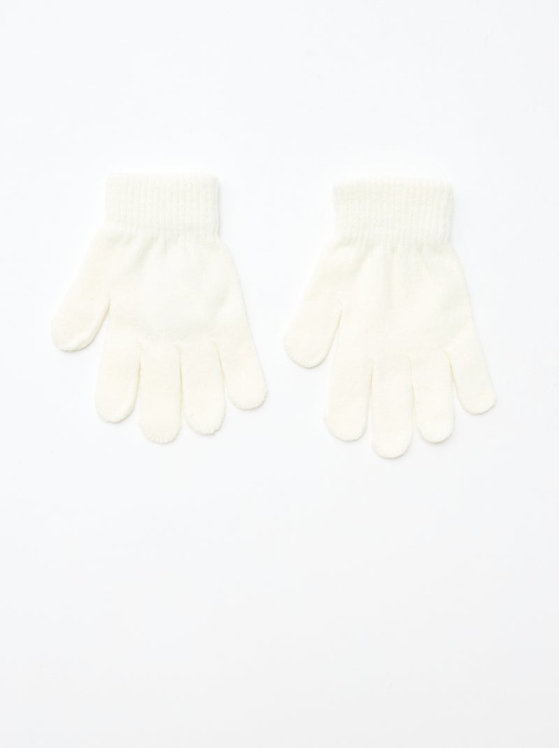 Ensemble bonnet + snood + gants 'Stitch & Angel' - 3 pièces Blanc - Kiabi