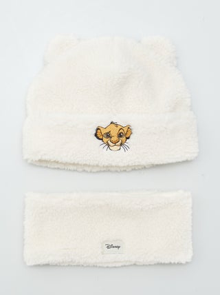 Ensemble bonnet + snood 'Simba' 'Disney'