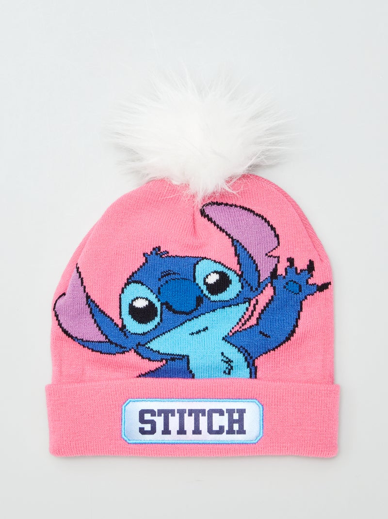 Ensemble bonnet + snood 'Stitch' - 2 pièces Rose - Kiabi