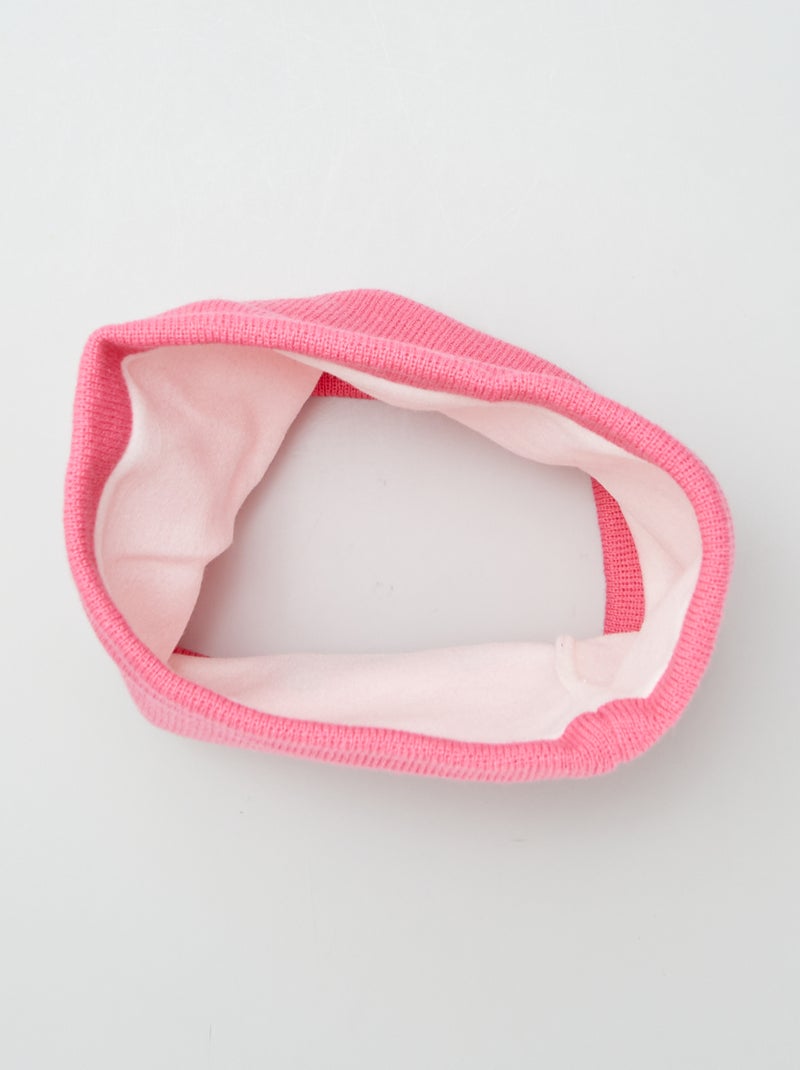 Ensemble bonnet + snood 'Stitch' - 2 pièces Rose - Kiabi