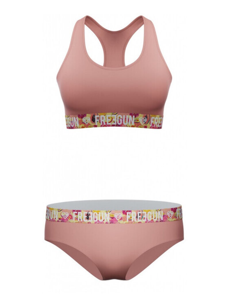 Ensemble brassière et culotte fille Passion Freegun Rose - Kiabi