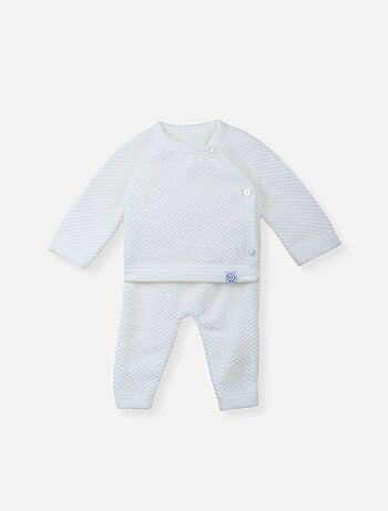 Ensemble brassière et pantalon nid d'abeille pour bébé