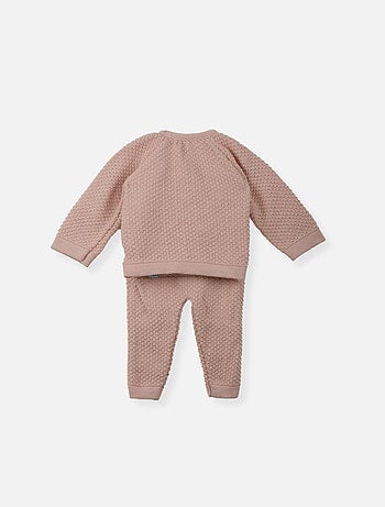 Ensemble brassière et pantalon nid d'abeille pour bébé
