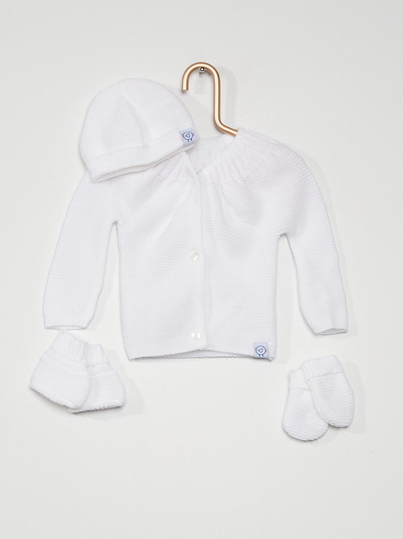 Ensemble brassière 'La Manufacture de Layette' blanc - Kiabi