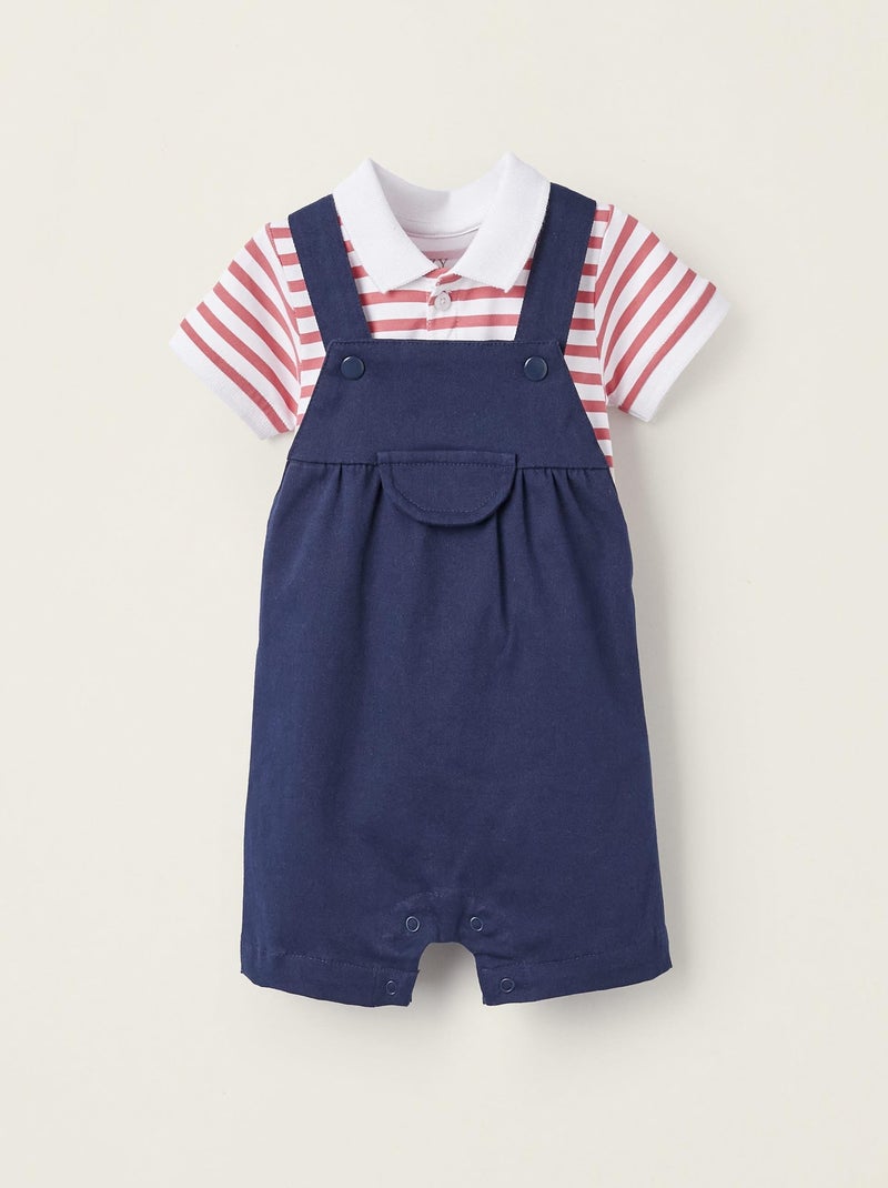 Ensemble bretelles rayées et réglables ATLANTIC COMPANY Bleu foncé - Kiabi