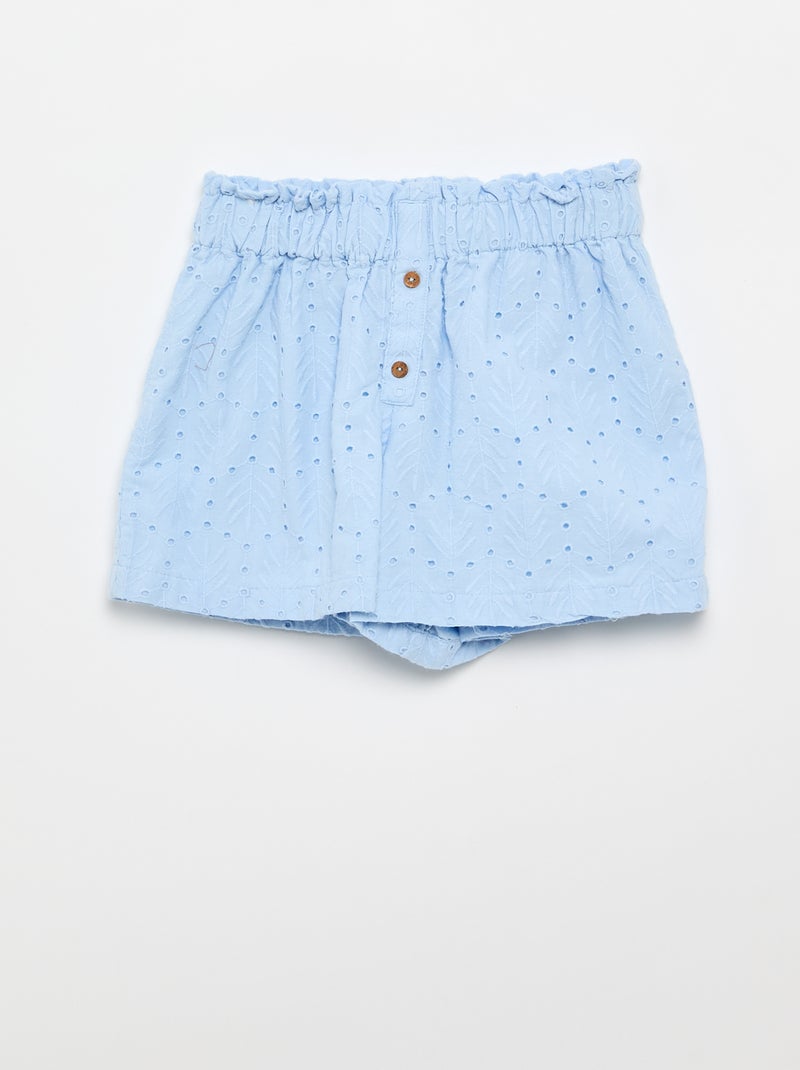 Ensemble brodé 2 pièces - short + blouse Bleu - Kiabi
