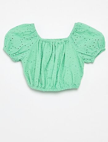 Ensemble brodé 2 pièces - short + blouse