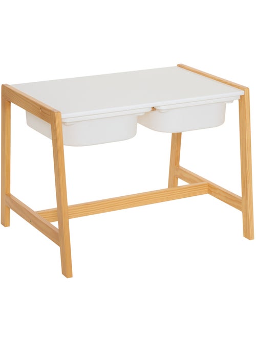 Ensemble bureau et 2 chaises pour enfant en pin BAKO - Kiabi Ensemble bureau et 2 chaises pour enfant en pin BAKO - Kiabi