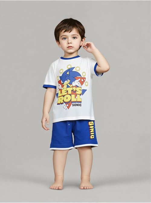 Ensemble Burmuda & T-Shirt Sonic  | Licence Officielle - Kiabi