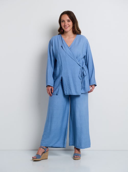 Ensemble cache-coeur et pantalon large - Kiabi