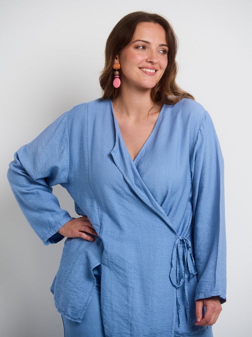 Ensemble cache-coeur et pantalon large - Kiabi