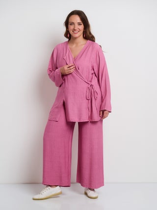 Ensemble cache-coeur et pantalon large