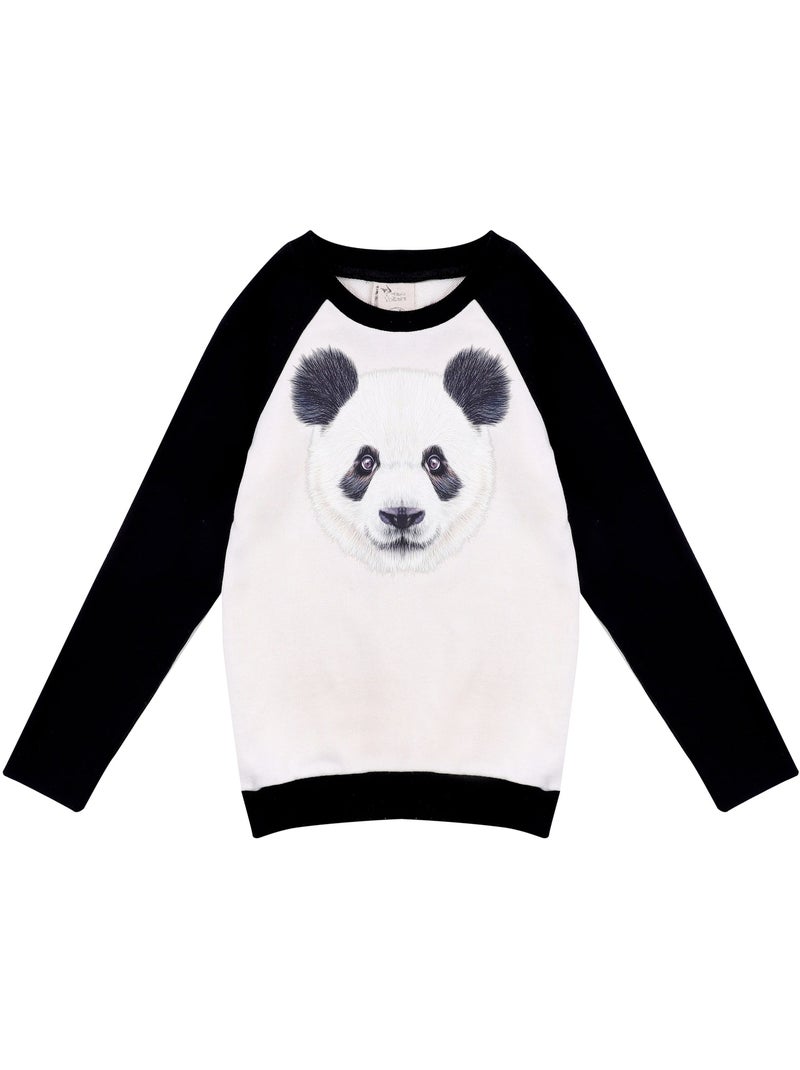 Ensemble Cadeau pour   Sweat Panda + Pantalon Velours  - 'LA FAUTE A VOLTAIRE' Noir Jaune Blanc - Kiabi