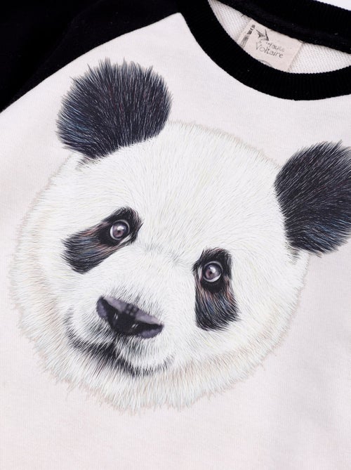 Ensemble Cadeau pour   Sweat Panda + Pantalon Velours  - 'LA FAUTE A VOLTAIRE' - Kiabi