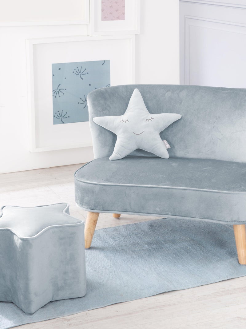 Ensemble canapé enfant + pouf + coussin étoile 'Roba lil sofa' Bleu clair - Kiabi