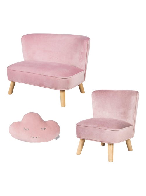 Ensemble canapé + fauteuil + coussin décoratif forme nuage 'Roba lil sofa' - Kiabi
