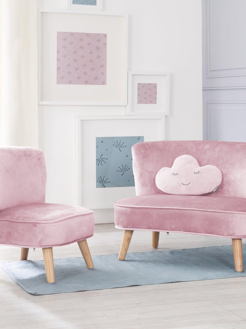 Ensemble canapé + fauteuil + coussin nuage 'Lil Sofa' ROBA Rose clair - Kiabi