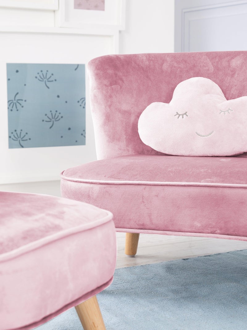 Ensemble canapé + fauteuil + coussin nuage 'Lil Sofa' ROBA Rose clair - Kiabi