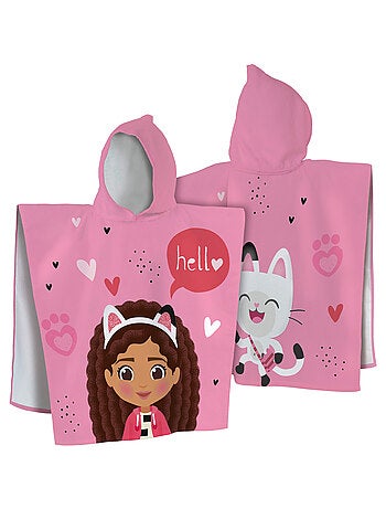 Ensemble Cape de bain et Drap de plage imprimés 100% Coton, GABBY ET LA MAISON MAGIQUE DUO ET PINK
