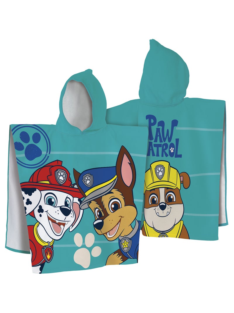 Ensemble Cape de bain et Drap de plage imprimés 100% Coton, PAT PATROUILLE SUMMER Bleu - Kiabi