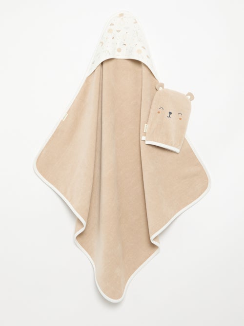 Ensemble cape de bain + gants - 2 pièces - Kiabi Ensemble cape de bain + gants - 2 pièces - Kiabi