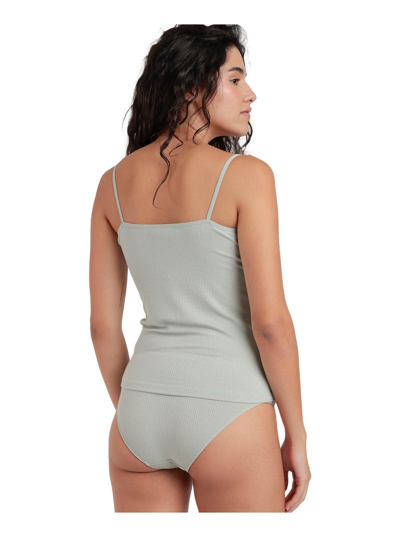 Ensemble caraco et slip Studio Basics Vert - Kiabi