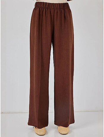 Ensemble cardigan à col en v et pantalon à jambes larges bdart