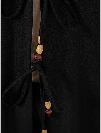 Ensemble cardigan à col en v et pantalon à jambes larges bdart