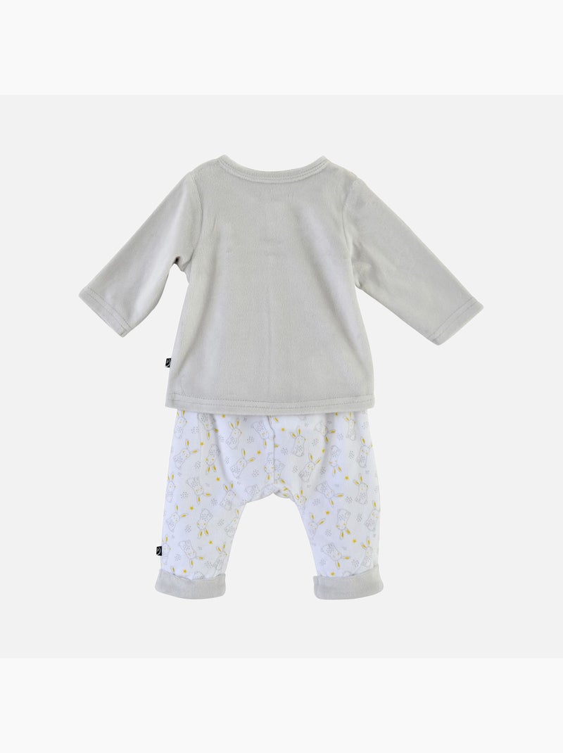 ENSEMBLE CARDIGAN + PANTALON NAISSANCE DEVE Gris - Kiabi