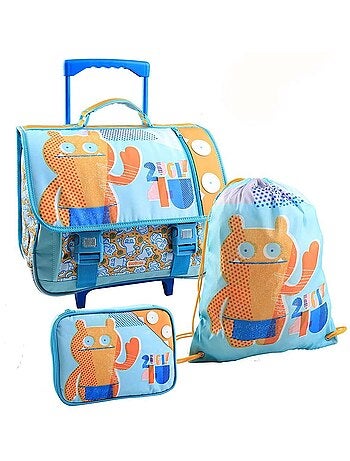 Ensemble Cartable à Roulettes 41 CM + Sac de Sport + Trousse Uglydolls