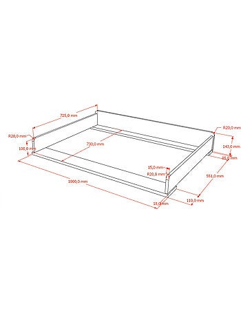 Ensemble chambre ilyas commode + plan à langer