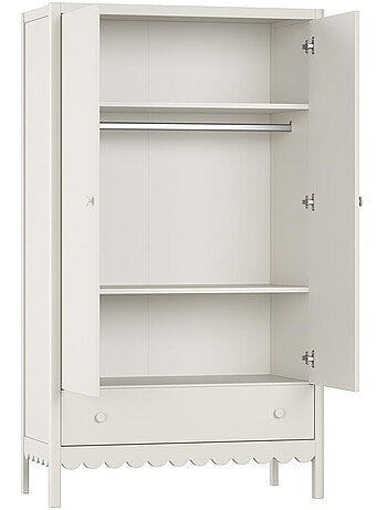 Ensemble chambre swingo lit bébé 60x120 + table à langer + armoire 2 portes clay