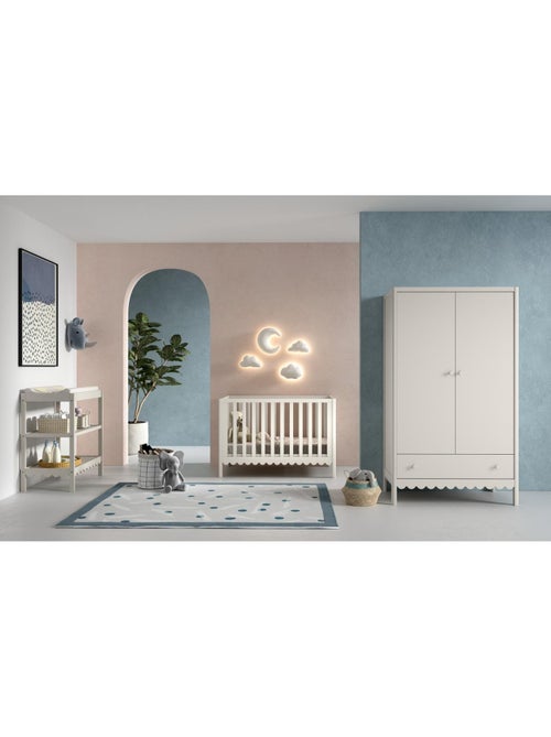 Ensemble chambre swingo lit bébé 60x120 + table à langer + armoire 2 portes clay - Kiabi Ensemble chambre swingo lit bébé 60x120 + table à langer + armoire 2 portes clay - Kiabi