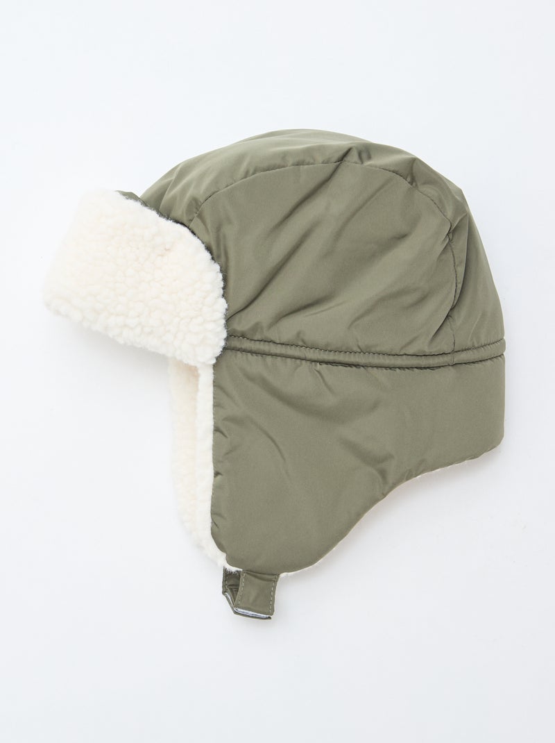 Ensemble chapka + moufles Kaki - Kiabi