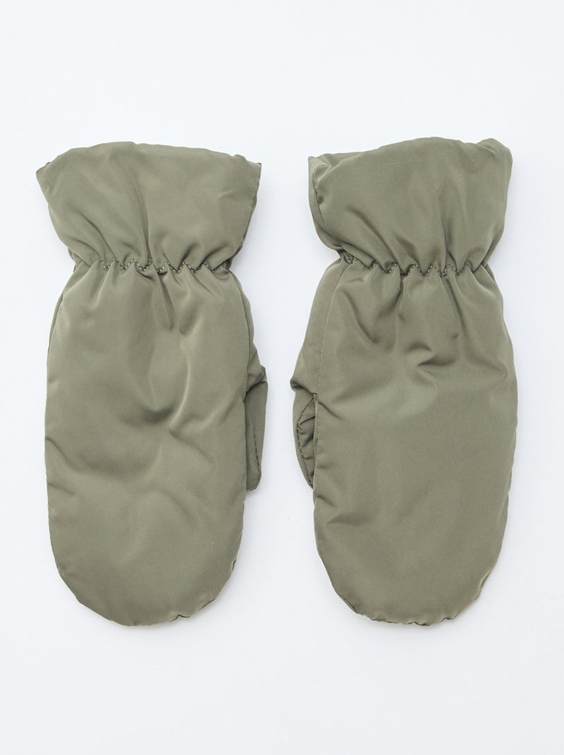 Ensemble chapka + moufles Kaki - Kiabi