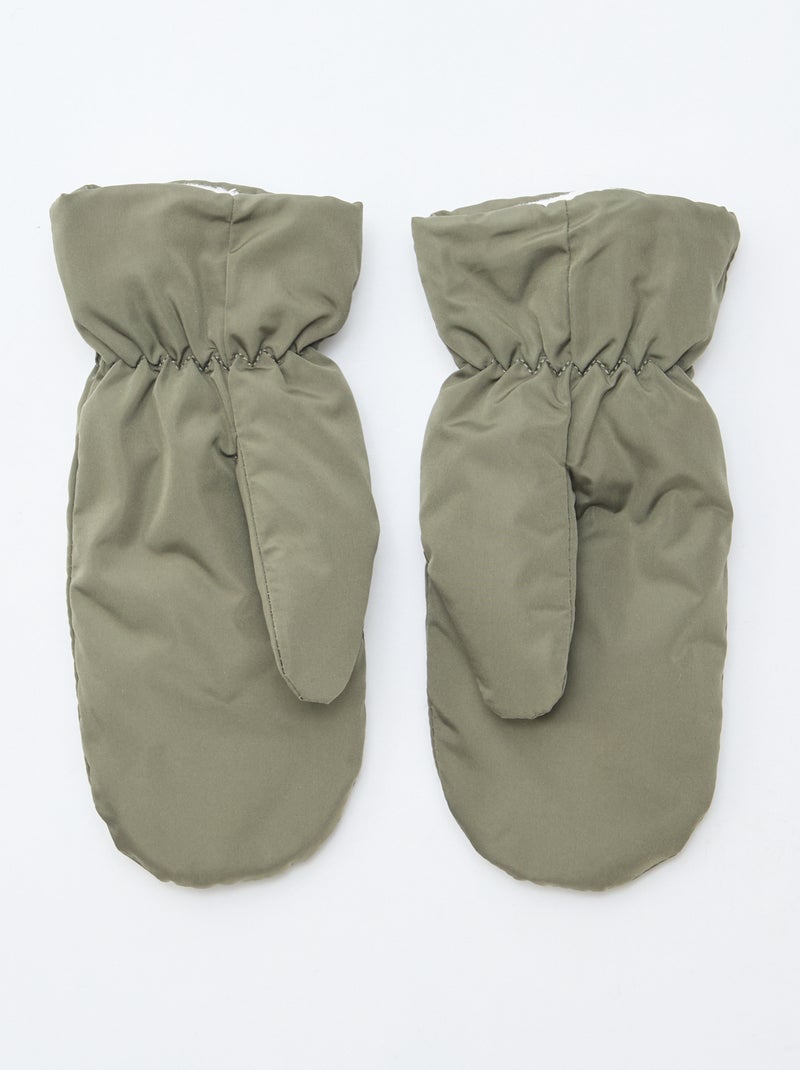 Ensemble chapka + moufles Kaki - Kiabi