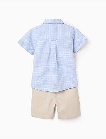 Ensemble chemise à manches courtes et short en coton