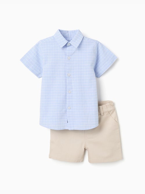Ensemble chemise à manches courtes et short en coton - Kiabi