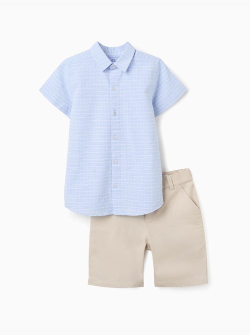 Ensemble chemise à manches courtes et short en coton - Kiabi Ensemble chemise à manches courtes et short en coton - Kiabi